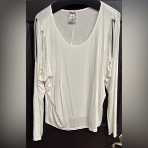 White long sleeve with sparkles brand vocal, size medium. Worn once